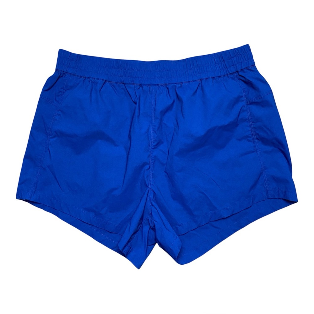 Universal Standard Sunny Nylon Shorts Small Blue Pull On Elastic Waist